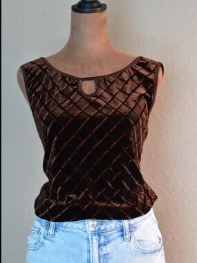 Rich Brown Patterned Velvet